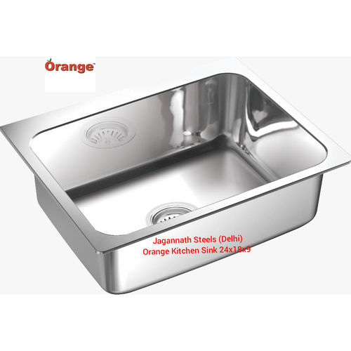 24x18x9 Inch Orange Kitchen Sink