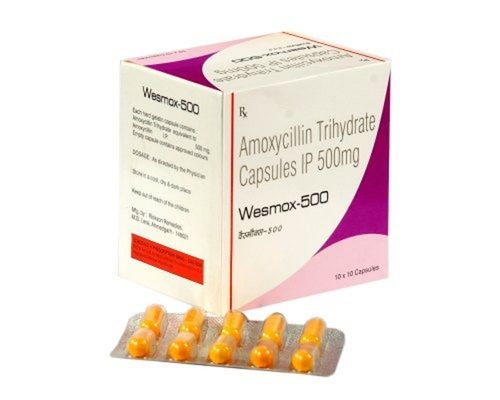 Amoxycillin Trihydrate 500 MG Penicillin Antibiotic Capsules IP