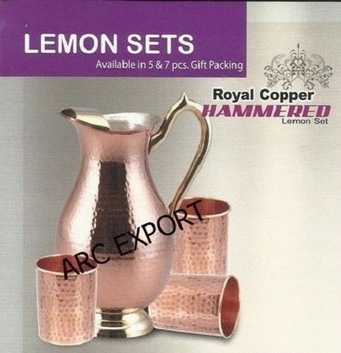 Various Colors Are Available Anti Rust Plain Design Copper Lemon Set