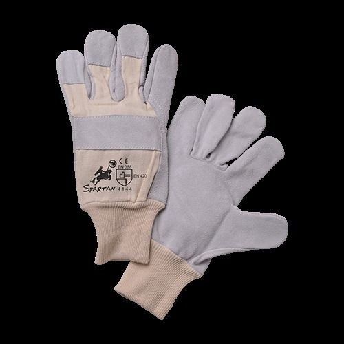 Grey Canadian Leather Safety Gloves