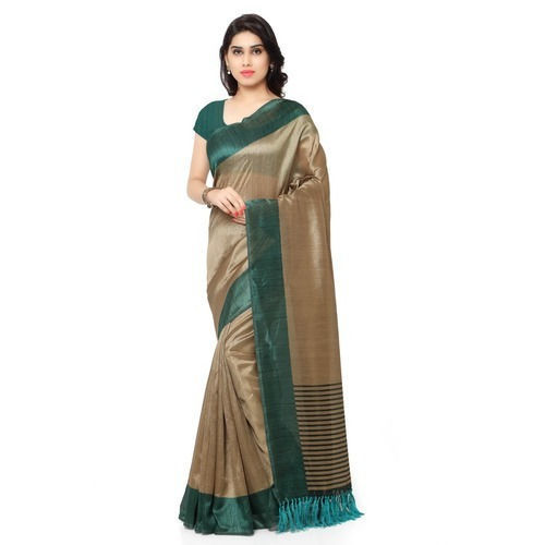 Multi-Color Casual Wear Tussar Silk Saree