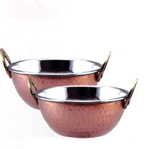 Various Colors Are Available Microwave Safe Copper Kadai