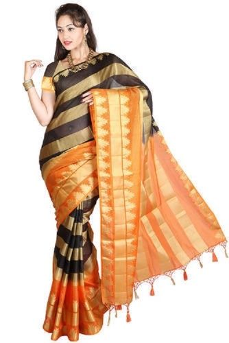 Party Wear Multi-Color Manipuri Cotton Saree