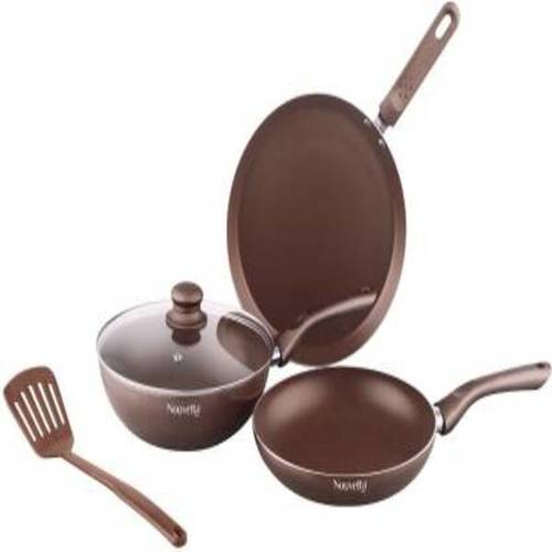 Nouvetta Non Stick Cookware Set Of 5 Pcs Induction Bottom Cookware SetA 