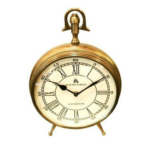 Various Colors Are Available Round Shape Analog Type Table Clock