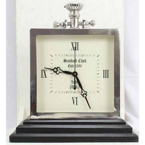 Stainless Steel Analog Type Table Clock