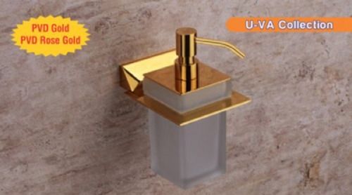 Brass With Glass Liquid Soap Dispenser