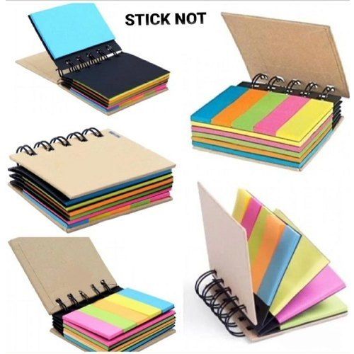 Eco Friendly Light Weight And In Multicolor Spiral Sticky Note Pad