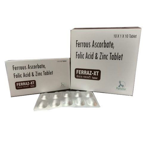 Ferrous Ascorbate Folic Acid And Zinc Anemia Tablets General Medicines