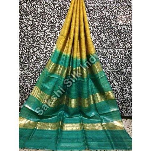 Zari Border Tussar Silk Saree