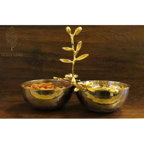 Metal Aluminium Silver Color Decorative Bowl