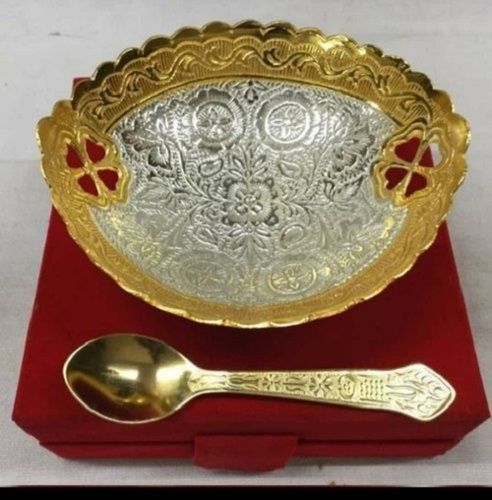 Various Colors Are Available Attractive Design Brass Gold Plated Brass Bowl