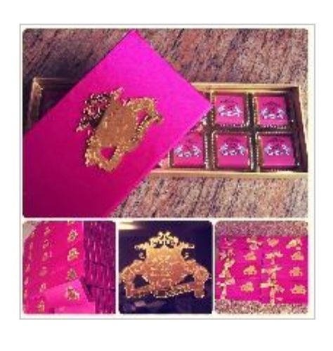 Designer Pink Color Chocolate Packaging Box