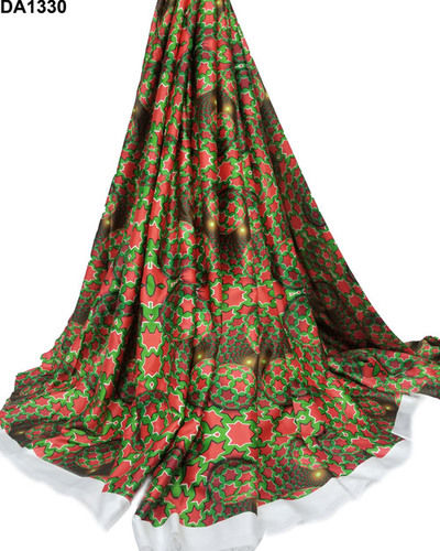 Flora Sartin/satin Silk Digital Print Fancy Fabric Unstitch Material For Womena  s Clothing (2.5 Meter Cut, 44" Width)