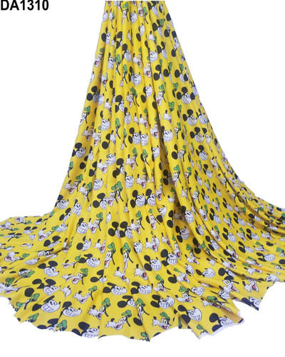 Twill Silk Digital Print Fancy Fabric Unstitch Material for Womena  s Clothing (2.5 Meter Cut, 58" Width)
