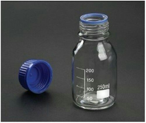 Borosilicate Glass Reagent Bottle - 60ml/125ml/250ml/500ml/1000ml/2000ml/5000ml | Drip-Free Pouring, White Graduated for Easy Measurement