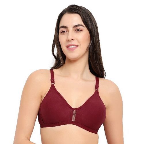 Maroon Seamless Padded Plain Bra For Ladies, Ideal For Support Under  T-shirts And Tight Tops, Skin Friendly, Inner Wear, Adjustable Strap Size:  30 at Best Price in New Delhi
