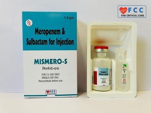 Meropenem Sulbactam 1.5 Gm Antibiotic Injection Expiration Date: Printed On Pack Years