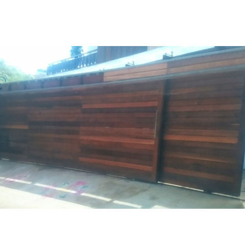 Brown Perfect Finish Sliding Gate