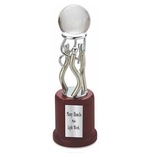 Various Colors Round Metal Trophy 12Inch