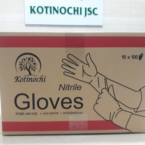 Plain Nitrile Examination Full Finger Gloves