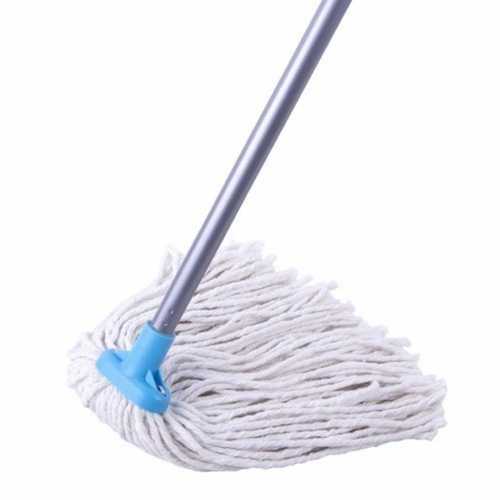 Silver Cotton Cleaning Mop Stick