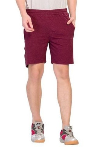 Maroon Active Cotton Plain Mens Sport Shorts - Age Group: 18+