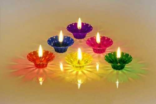 Various Multi Color Reflection 3D Diya