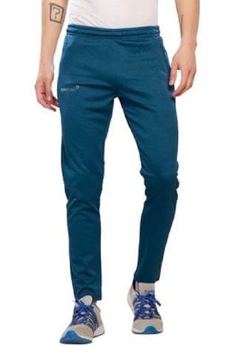 Navy Blue Diamond Plain Mens Track Pants - Fit Type: Regular Fit