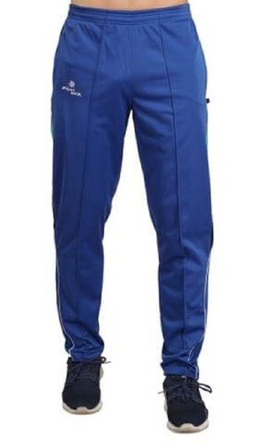 Royal Blue Super Polyester Plain Track Pants - Fit Type: Perfect Fit