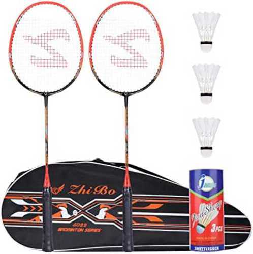 Black Single Joint Badminton Racket