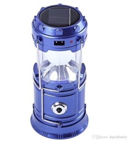 Blue Solar Camping Lantern And Torch