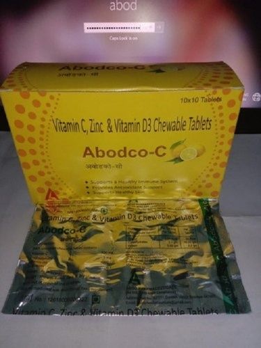 Vitamic C, Zinc And Vitamin D3 Chewable Tablets