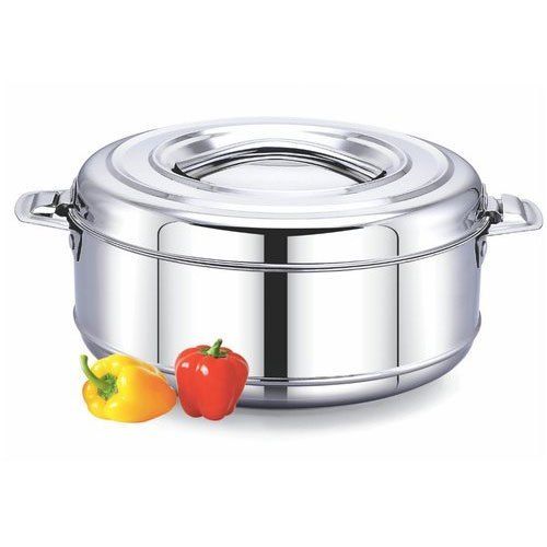 Wide Space Silver Color Stainless Steel Casserole