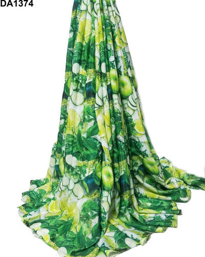 Fancy Faridabad Silk Digital Print Fabric Unstitch Material for Womena  s Clothing (2.5 Meter Cut, 44" width) 