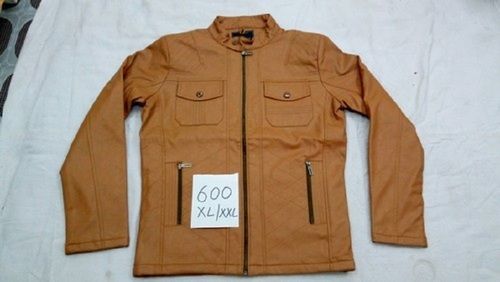 Brown Full Sleeve Pure Leather Plain Jackets For Mens, Skin Friendly, Best Quality, Winter Wear, Size: Xl, Xxl