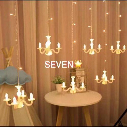 Multi Occasion Decoration Warm White Lighting Chandelier Curtain Light Input Voltage: 220 Volt (V)