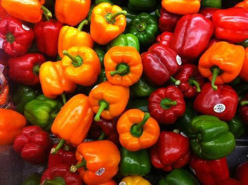 Fine Natural Taste Healthy Fresh Green Red and Yellow Capsicum