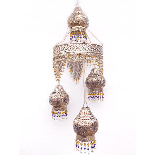 Multicolor Silver Three Bell Wall Hanging Lamp