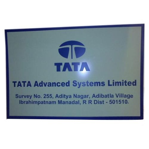 White Rectangle Acrylic Sign Board