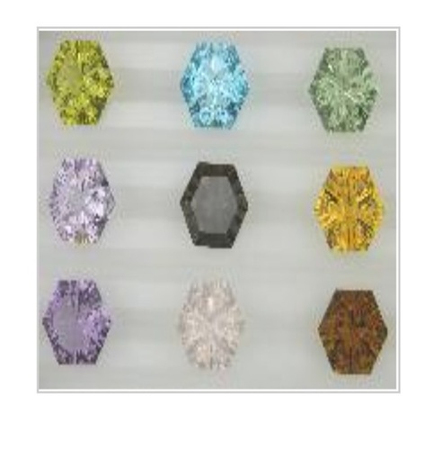 12mm Concave Splendor Cut Hexagon Gemstones