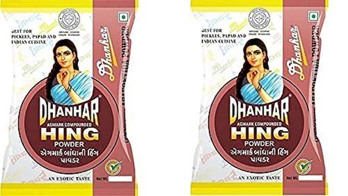 Brown Dhanhar Agmark Compounded Asafoetida Powder 200 Grams (100G X 2 Pack)