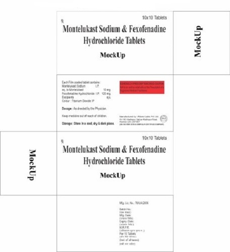 Fexofenadine And Montelukast Tablets Generic Drugs