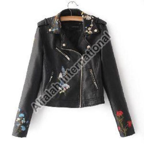 Ladies Embroidered Leather Jacket Age Group: Adult