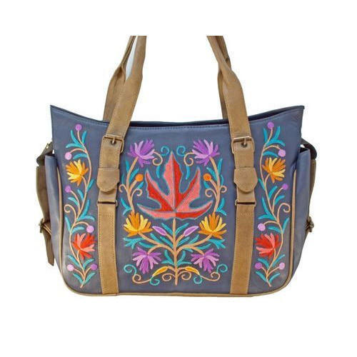 Purple Color Ladies Handmade Embroidered Handbag