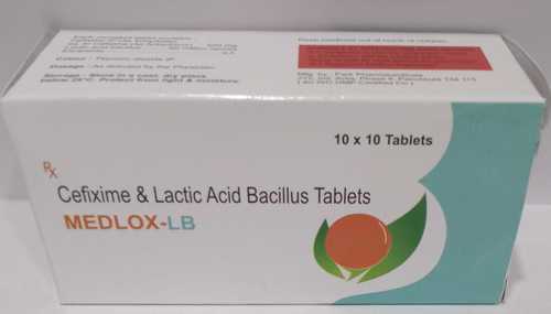 Cefixime 200Mg + Lactic Acids Bacillus Tablets General Medicines