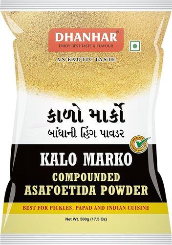 Dhanhar Kalo Marko Compounded Asafoetida Powder 500 Grams Pack