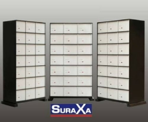 Safe Deposit Locker Cabinet - Galvanized Polished Stainless Steel, 5 mm Thickness, Durable Design