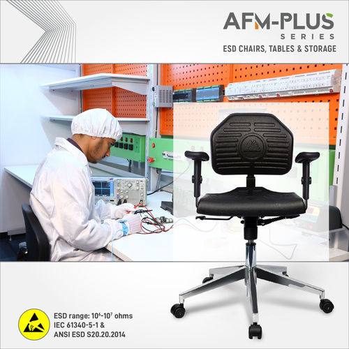 Adjustable Height Stainless Steel Antistatic Pu Esd Chair