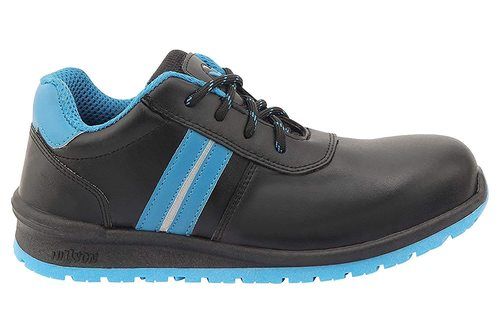 Matt Black And Sky Blue Swag 1901 Hillson Safety Shoes (Size-6 Uk)